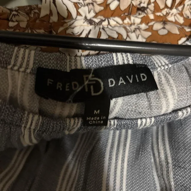 FRED Men's Shorts - Blue/Grey - M from Depop