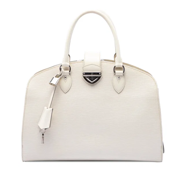 White Louis Vuitton Epi Pont Neuf GM Handbag in White Leather from Designer Revival