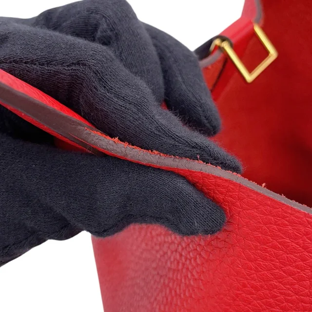 Hermès Picotin Lock Rouge Casaque Taurillon Clemence Size MM in Red Clemence leather from GALLERY RARE, photo 9 of 16