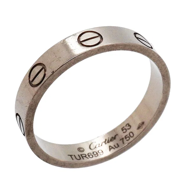 Cartier Ring Mini Love 18k White Gold in White from The Reluxe