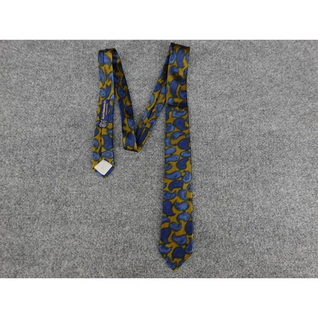 Givenchy Necktie Mens Os Blue Gold Excellent Vintage Abstract Paisley Silk Tie in blue|gold Silk from Poshmark, photo 1 of 1