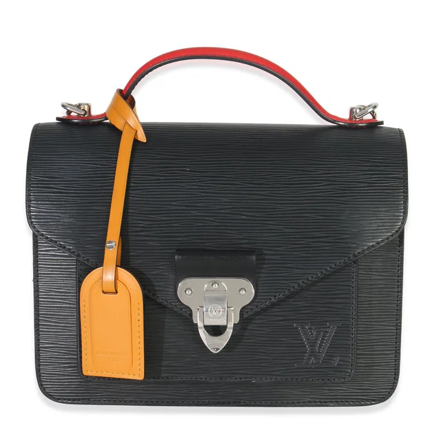 Louis Vuitton Black Red Blue Epi Neo Monceau Bag Black; Multicolor Leather Handbag in Black Leather from HEWI