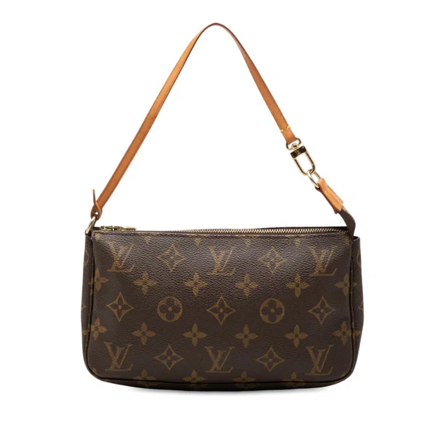 Brown Louis Vuitton Monogram Pochette Accessoires Shoulder Bag in Brown Coated canvas from Designer Revival