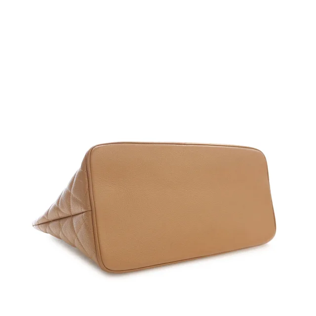 Beige Chanel Caviar Medallion Tote in Beige Caviar leather from Designer Revival, photo 6 of 15