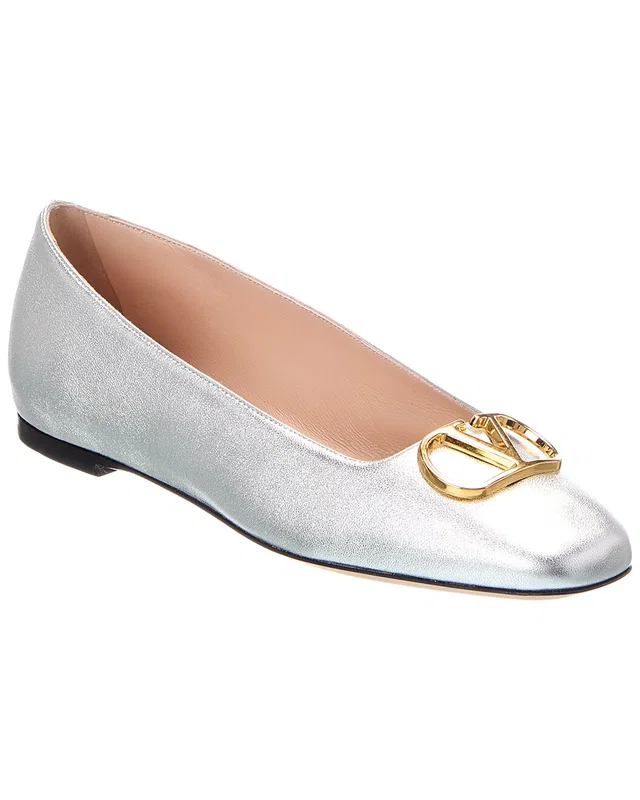 Valentino VLogo Signature Leather Ballerina Flat, image 1 of 1 from Rue La La