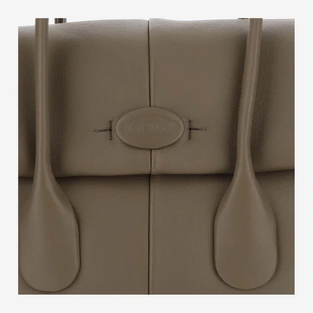 Tod's Padded Calfskin Leather Top Handle Bag — Beige in Beige Calfskin from HEWI