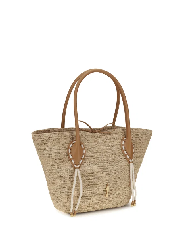 Christian Louboutin Shoulder Bag — Beige Raffia in Beige Raffia from HEWI