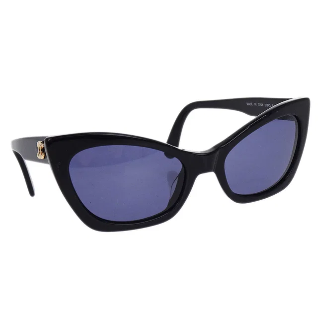 Chanel Sunglasses Eyewear Black Small Good in Black Resin from AMORE Vintage Tokyo