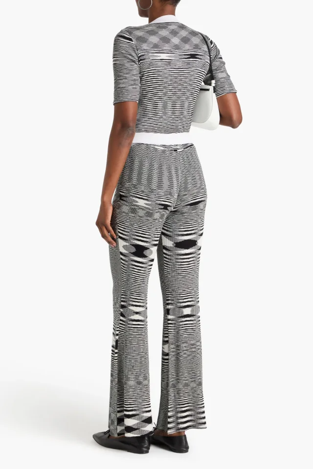 Missoni Space-Dyed Ribbed Silk Flared Pants, photo 3 of 4 from THE OUTNET