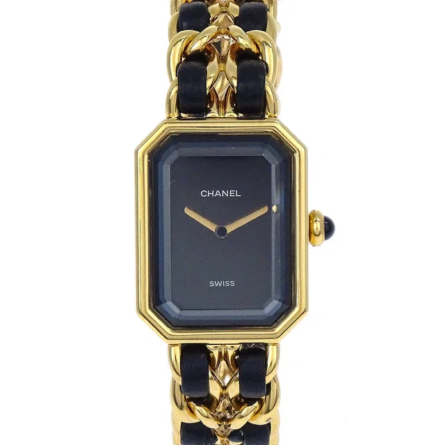 Chanel Premiere Watch Gold #S in Gold Leather from AMORE Vintage Tokyo
