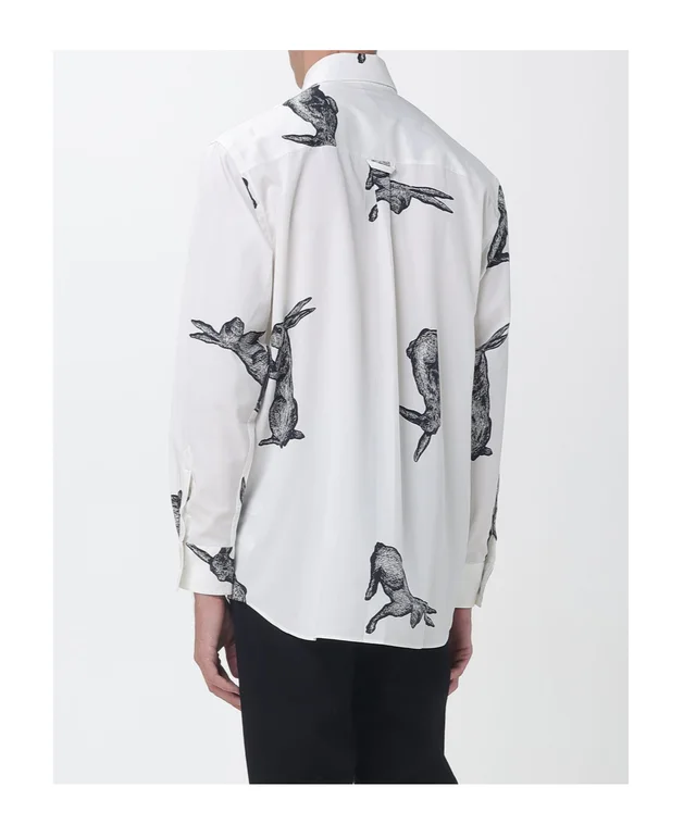 Paul Smith white Rabbit-print shirt, photo 5 of 6 from SENSER