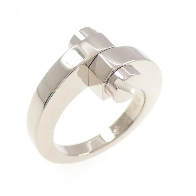 Cartier Menotte 750 White Gold Ring Size 50 in White from LuxUness