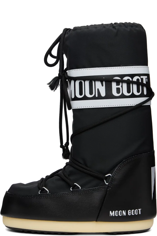 Moon Boot Black Icon Nylon Boots, photo 3 of 3 from SSENSE