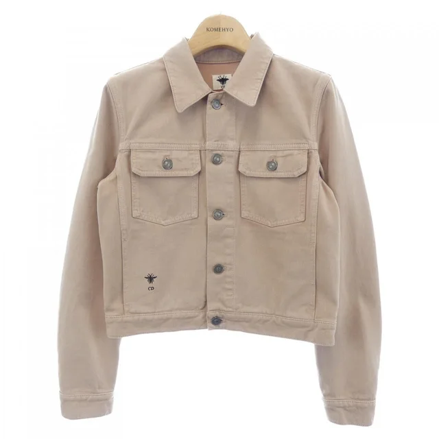 Dior Denim Jacket Pink in Pink Denim from The Reluxe
