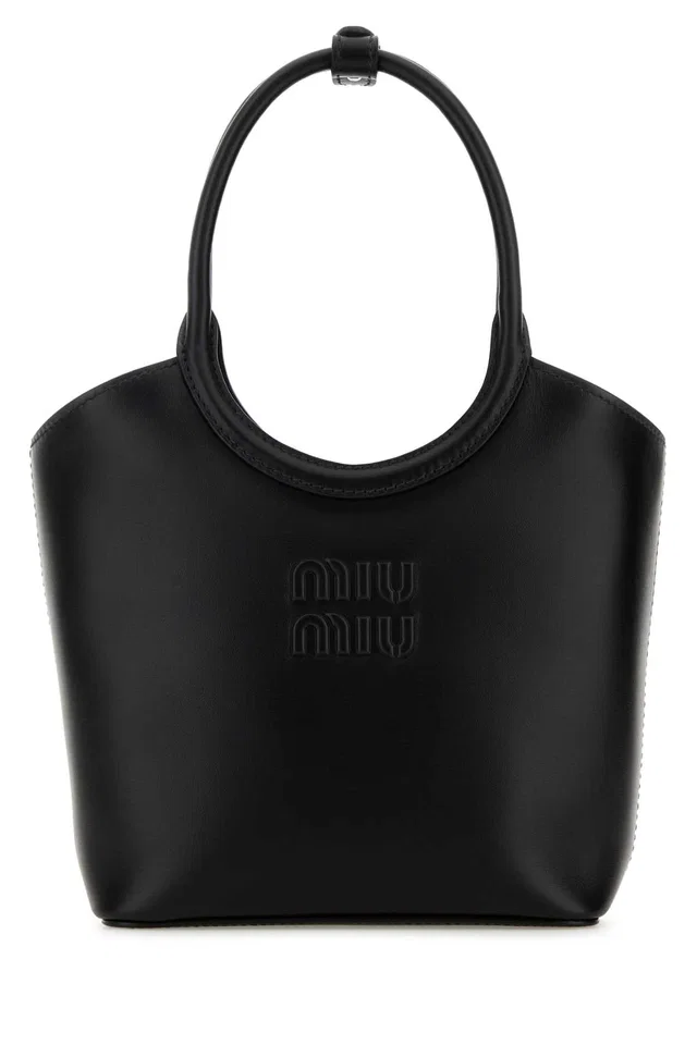 Miu Miu Shoulder Bag — Black in Black Calfskin from HEWI