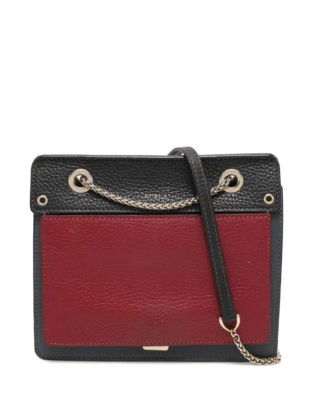 Furla chain cross bag - women - Calf Leather - One Size - Black in black Calfskin from Farfetch