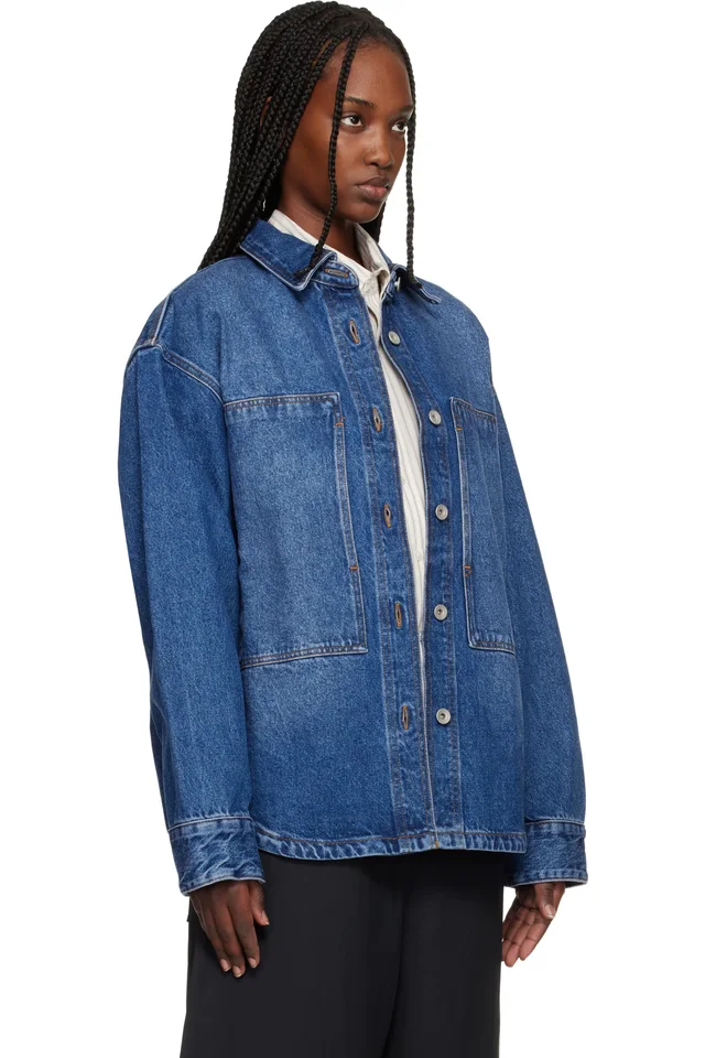 Studio Nicholson Blue Paso Denim Shirt, photo 2 of 4 from SSENSE