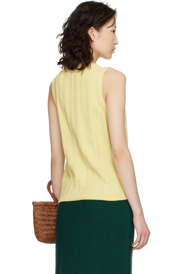 B.B. Wallace Yellow Baldesari Tank Top, photo 3 of 4 from SSENSE