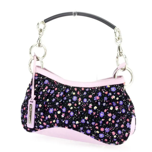 Dolce & Gabbana Handbag Flower Pattern-Based Canvas Leather in black|purple Canvas from Poshmark