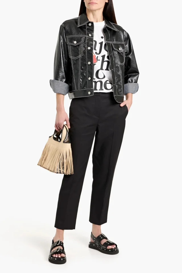3.1 Phillip Lim Cotton-Blend Twill Tapered Pants in Black, photo 2 of 4 from THE OUTNET