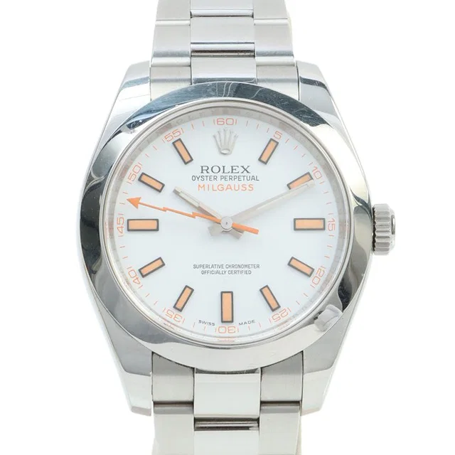 Rolex Circa 2009 Milgauss 40mm 15/116400 Automatic White in White from VINTAGE QOO TOKYO