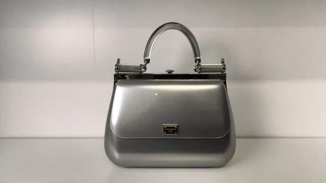 Dolce & Gabbana SICILY Silver hardcase Hand shoulder bag in Silver from Luxury Promise