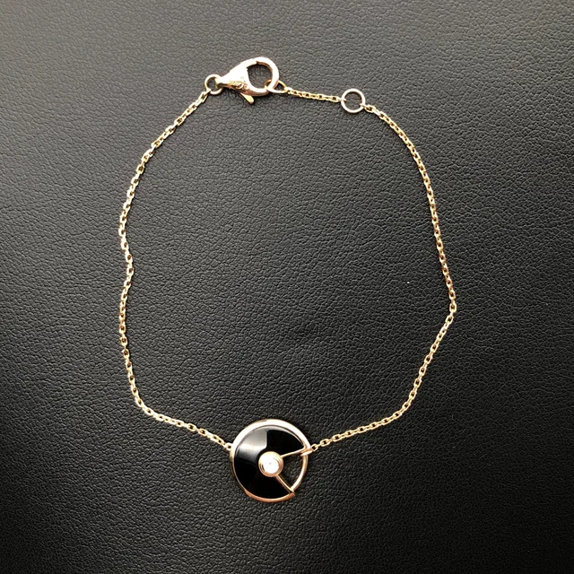 Amulette de Cartier Extra-Small Onyx 1P Diamond Bracelet, PG750, 2.1g, 6.2inch from Luxury Promise