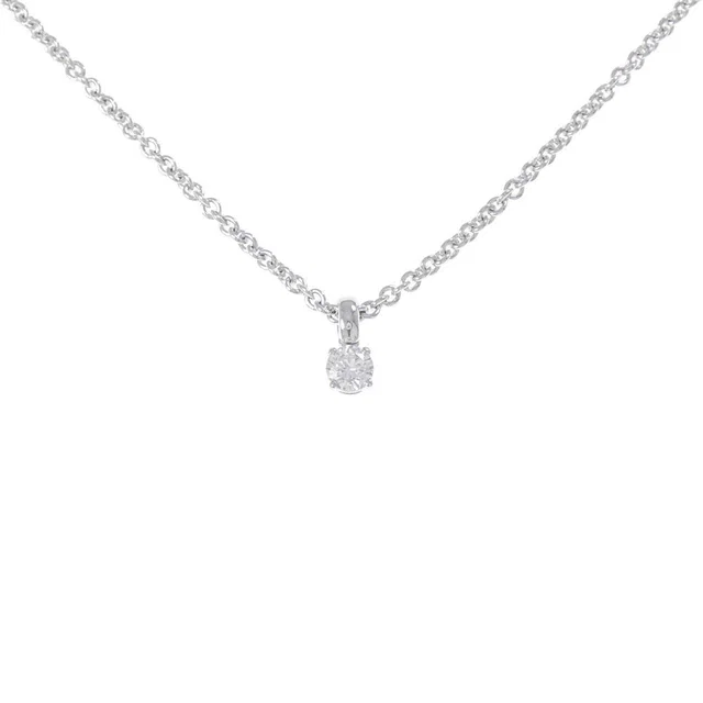 Bvlgari 18K White Gold Diamond Necklace in White from LuxUness