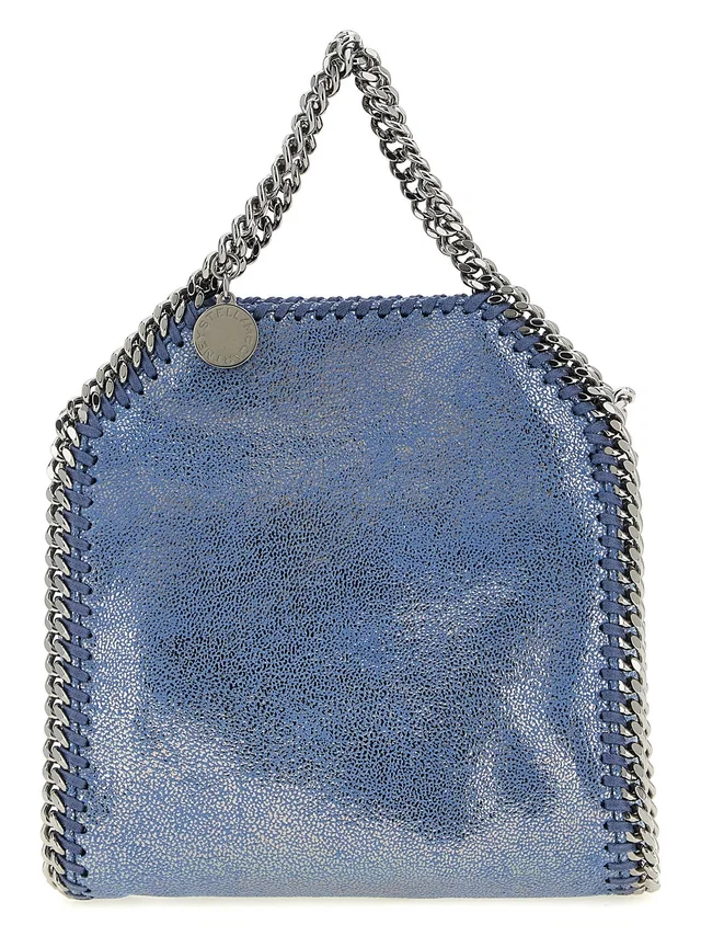 Stella McCartney Mini Bag — Blue Eco Shiny Dotted Chamois in Blue from HEWI