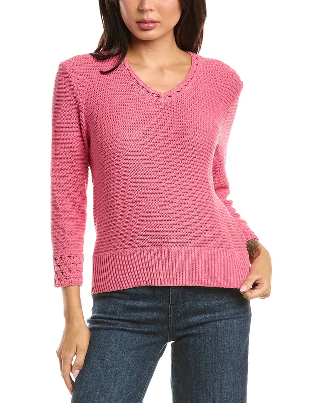 NIC+ZOE Edged Pop Stitch Sweater, image 1 of 1 from Gilt
