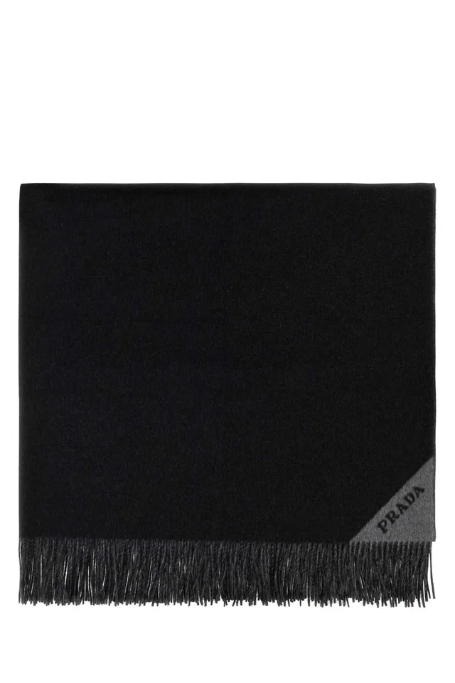 Prada Cashmere Shawl — Black Shawls in Black Cashmere from HEWI