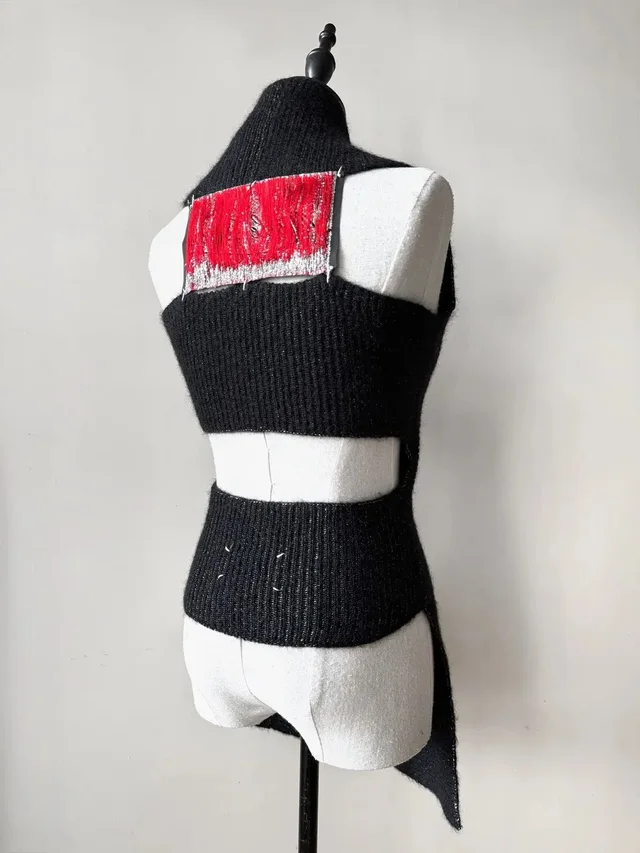 Maison Margiela Vintage Aw04 "Modèle Déposé" Mohair Knit in black from Grailed