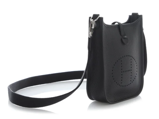 Hermès Black Clémence Evelyne TPM in Black Clemence leather from Ann's Fabulous Finds, photo 5 of 10