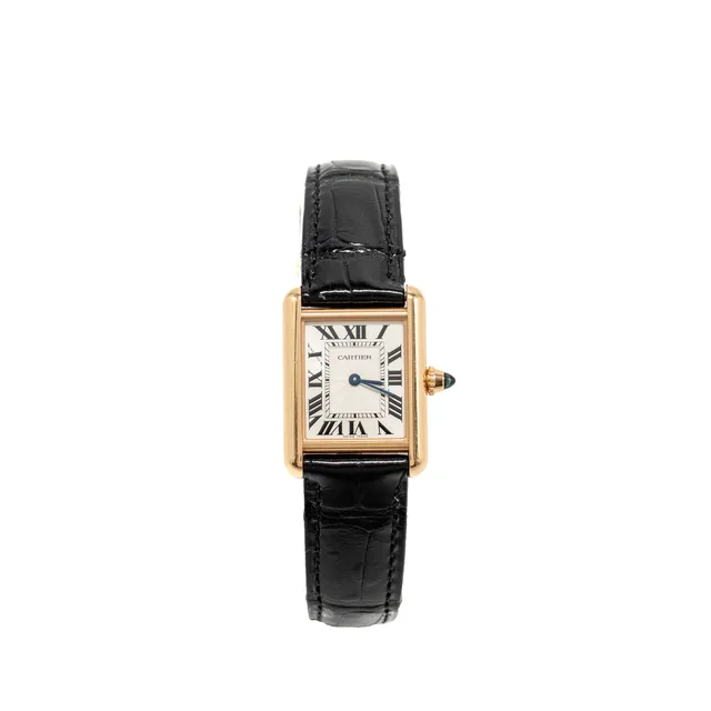 TANK LOUIS CARTIER WATCH in Black Crocodile from EMIER