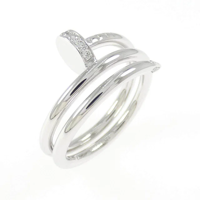 Cartier Juste Un Clou 750 White Gold Diamond Ring Size 10 in White from LuxUness