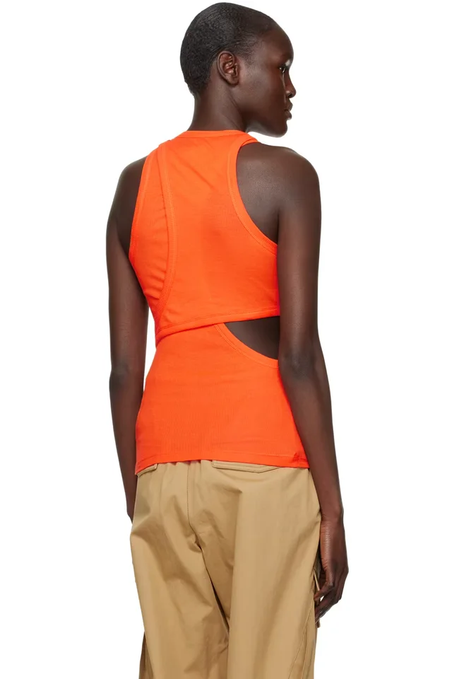 Dion Lee Orange Modular Tank Top, photo 3 of 4 from SSENSE