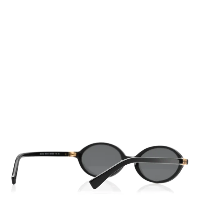 Miu Miu Acetate Oval Regard Sunglasses SMU04Z Black in Black from FASHIONPHILE, photo 4 of 10