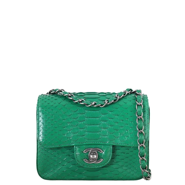Chanel Classic Flap Mini Square Bag Python in Python from Luxe.It.Fwd