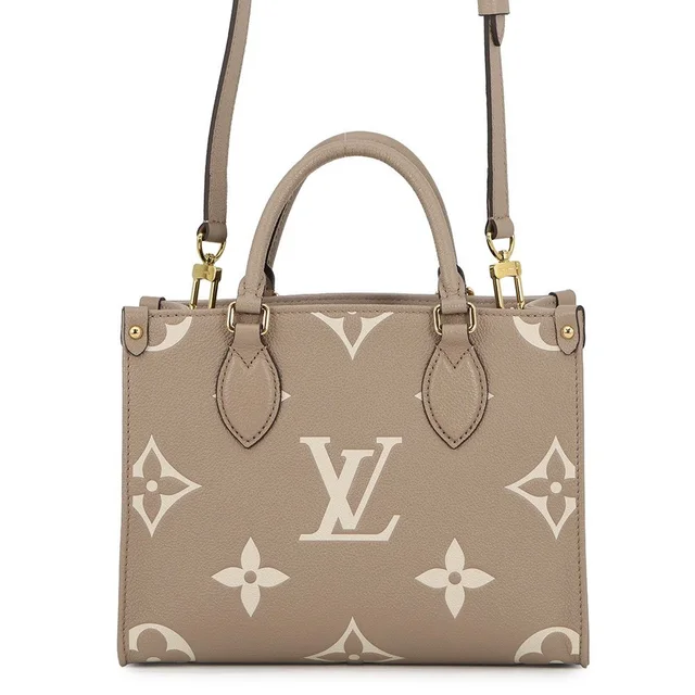 Louis Vuitton Monogram Empreinte On The Go PM Bicolor Tote 2-Way Shoulder Bag from The Reluxe