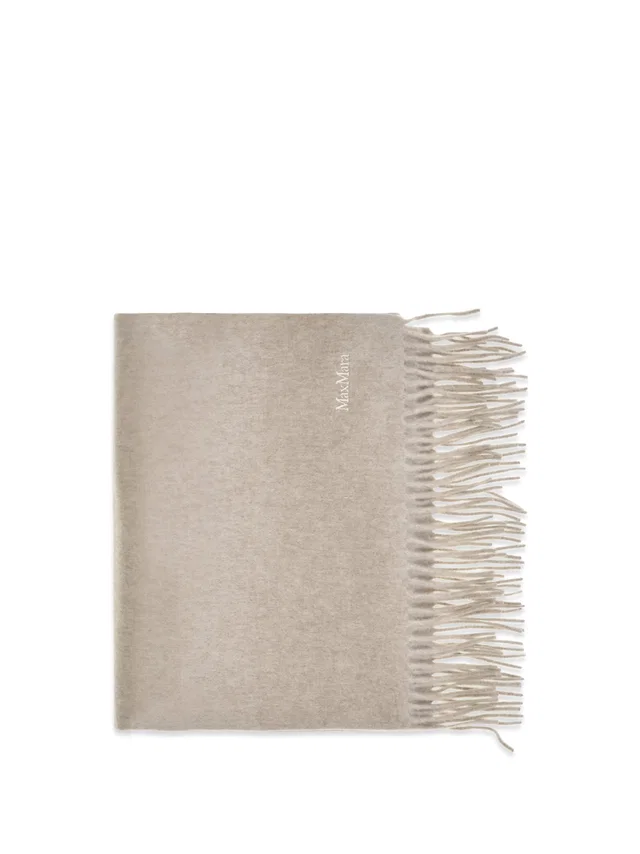 Max Mara Baci Scarf — Beige Cashmere Scarfs in Beige Cashmere from HEWI