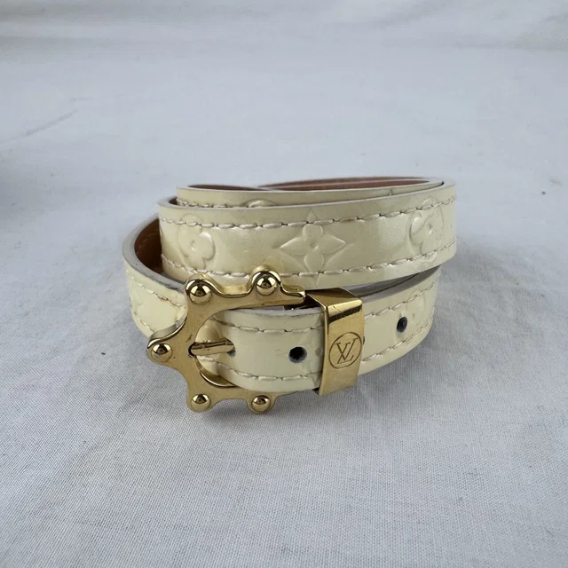Louis Vuitton Marshmallow Vernis Monogram Triple Coiled Bracelet in Metal, Vernis from Reowned