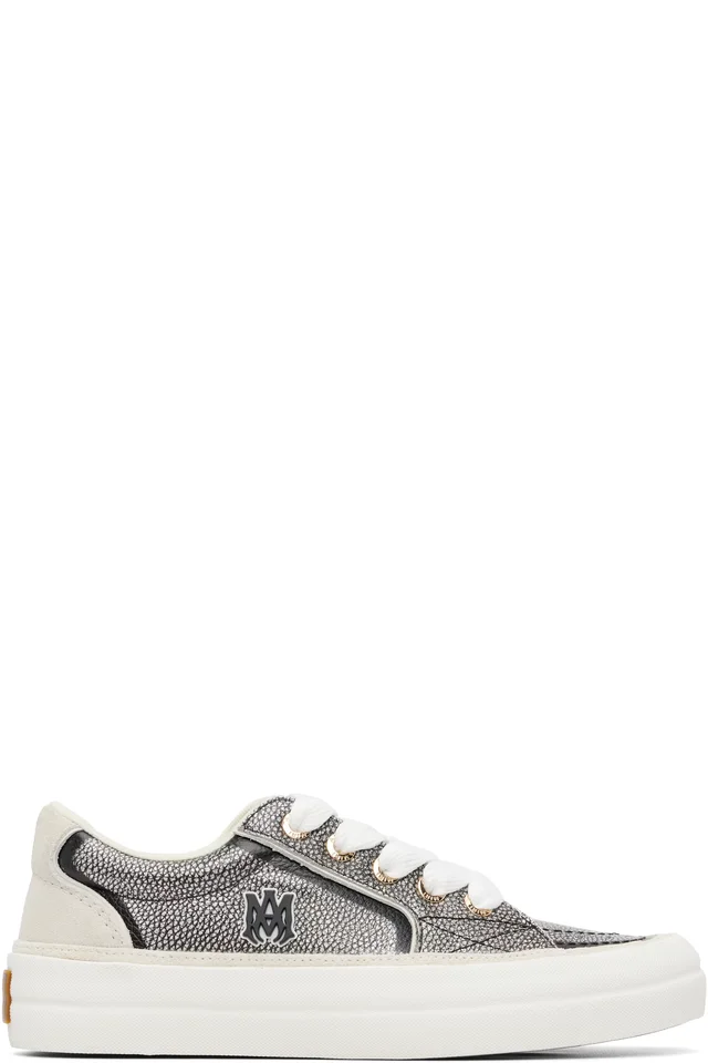 AMIRI Black & Silver Pebbled Sunset Skate Sneakers, image 1 of 1 from SSENSE