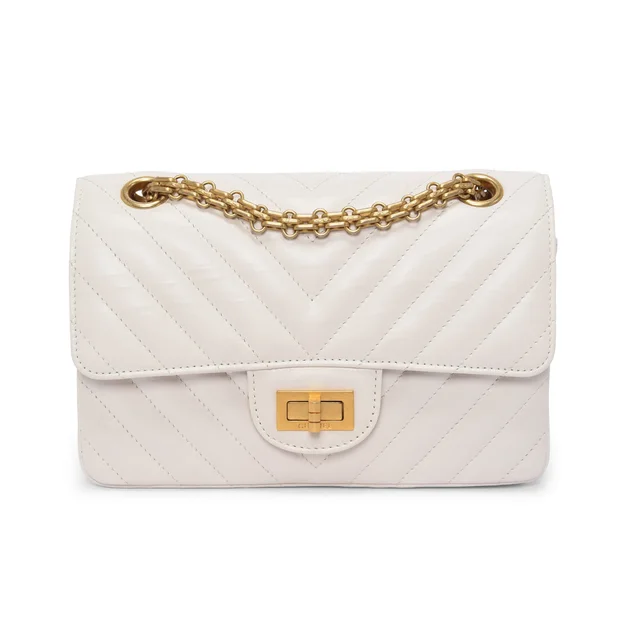 Chanel Chevron Calfskin Mini Reissue 2.55 Flap Bag in White Calfskin from Blue Spinach