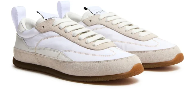 MCQUEEN Low-top sneakers in White 100% calfskin, photo 3 of 8 from 24S (US)