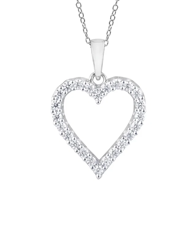 Lab Grown Diamonds Silver 0.24 ct. tw. Lab-Grown Diamond Pendant, image 1 of 1 from Gilt