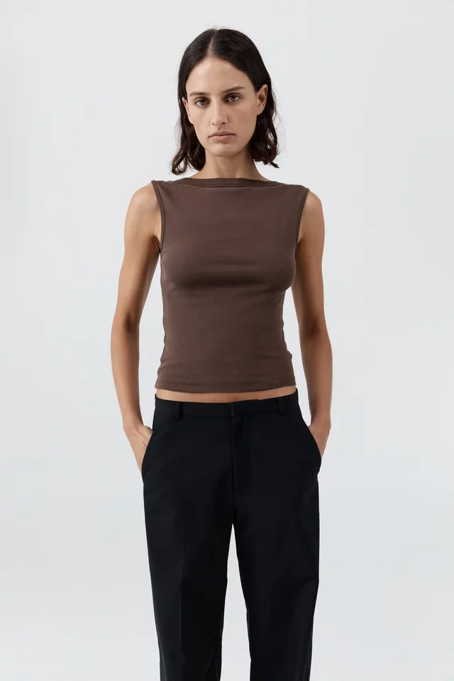 St Agni Organic Cotton Ballerina Top - Fudge from St. Agni, photo 1 of 1