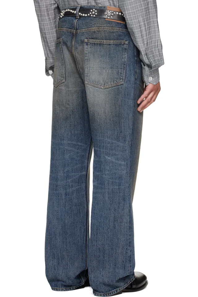 OUR LEGACY Blue Third Cut Jeans, photo 3 of 4 from SSENSE