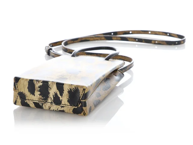 Balenciaga Leopard Print Smooth Calfskin Shipping Phone Bag in Calfskin from Ann's Fabulous Finds, photo 6 of 9