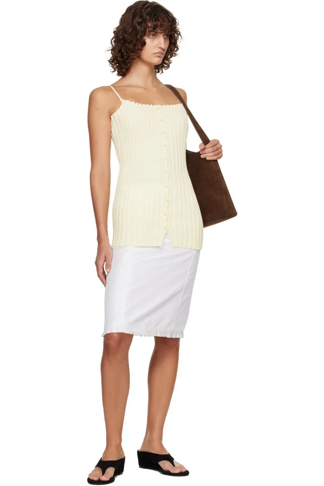 LE17SEPTEMBRE Off-White Millie Knit Sleeveless Top, photo 4 of 4 from SSENSE