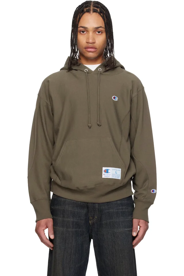 UNDERCOVER Khaki Champion Edition UC1F4802 Hoodie, image 1 of 1 from SSENSE